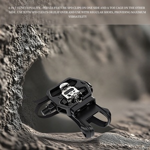 Pedales SPD Pedales de bicicleta de giro híbrida de 9/16 pulgadas compatibles con pedales SPD, jaulas de dedos para bicicleta <span class=keywords><strong>Peloton</strong></span> Adecuado para Spinning - Product Image 5