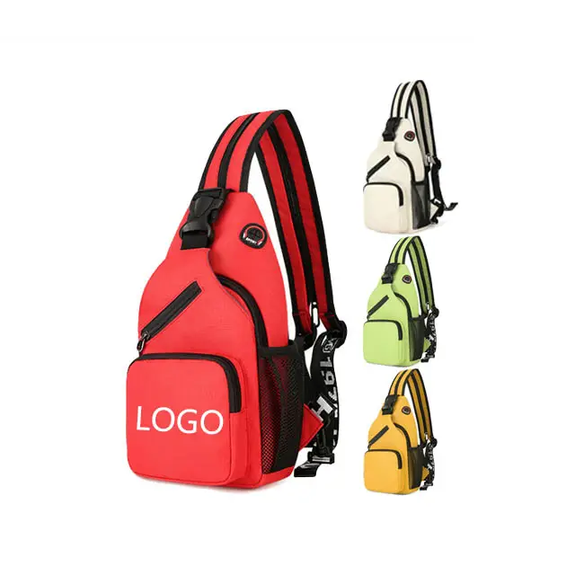 Outdoor Travel Water Resistant Small Crossbody Sling Backpack Women Fashion Chest Bag with Headphone Hole sling bag for women