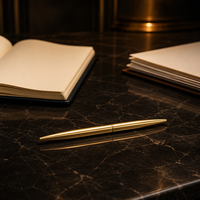 Stylo bille en métal personnalisé avec logo, pointe torsadée 1,0 mm, finition miroir, promotionnel, vente en gros