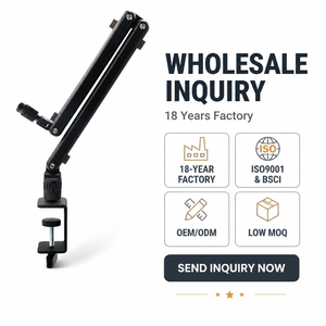 Soporte de Micrófono de Brazo Articulado de Aluminio de Alta Resistencia, Carga de 1.5 kg, 360° °   Abrazadera en C Giratoria de 60 mm, Suministro al por Mayor OEM para <span class=keywords><strong>Estudio</strong></span> - Product Image 6