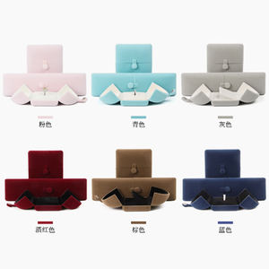 День Святого Валентина Роскошные ювелирные изделия Органайзер Кольцо Серьги Ожерелье бархатная Подарочная коробка Упаковка для ювелирных изделий - Product Image 3