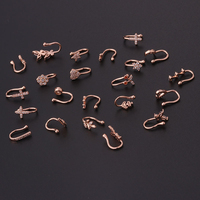 Anneau de nez en cuivre personnalisé, fausse boucle de septum, anneau de narine, clou d'oreille, pendentif, clip de manchette, bijoux sans perçage