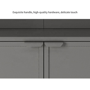 Cinza 3-<span class=keywords><strong>Layer</strong></span> Aparador Buffet Servidor Armário Metal Cozinha Armário Console Mesa para Jantar & Sala de Estar Mobiliário Doméstico - Product Image 5