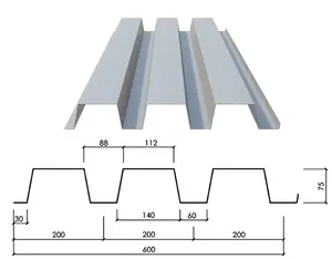 Hot bán tầng kim loại decking tấm mạ kẽm sóng thép boong thép Composite tầng decking cho kết cấu thép xây dựng