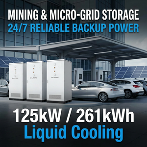 Sistema de Almacenamiento de Energía BESS de 125kW 261kWh para Estación de Carga de Vehículos Eléctricos, Refrigeración Líquida, Hithium 314Ah, Búfer de Almacenamiento Solar - Product Image 1