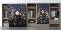 Armoire coulissante moderne pour chambre à coucher, meubles de dressing, armoire en bois