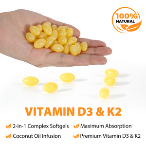 Capsule di <span class=keywords><strong>Vitamina</strong></span> <span class=keywords><strong>D3</strong></span> K2 con Olio di Cocco, Confezione da 120, Integratore Premium per il Sistema Immunitario - Product Image 2