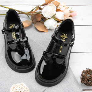 Zapatos Escolares de Verano al por Mayor para Niñas, de Cuero Negro con Lazo, para Viaje - Product Image 5