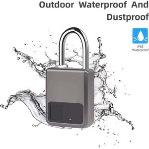 Candado de seguridad inteligente sin llave a prueba de agua, candado de huellas dactilares, candado de gimnasio, antirrobo, USB, Mimi, estampado de pulgar, candado de huellas dactilares - Product Image 2