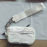 Portefeuille de voyage compact en nylon avec porte-cartes, pochette à monnaie zippée, porte-clés, fenêtre d'identification, unisexe, pince à billets et porte-monnaie