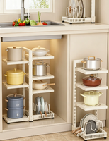 Étagère de rangement multi-niveaux et multifonctionnelle pour ustensiles de cuisine, organisateur sous l'évier et sur le comptoir pour usage domestique