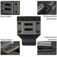 HXX JZ055C Perceuse à percussion Offre Spéciale Pistolet à clous Ruban à mesurer Étanche ABS Ceinture Perceuse Porte-foret Maison Spécial Sac Pièces Accessoires