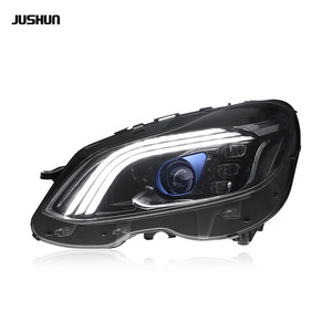 Jushun ชุดไฟหน้า LED สำหรับ Mercedes Benz E Class W212 2014 2015สไตล์ Maybach ดีไซน์สามแถบ - Product Image 4