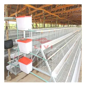 Système de cage de batterie de couche Prix de la volaille pour le poulet manuel Cage de couche au Nigeria Ghana Ouganda volaille poulet élevage