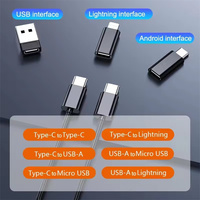 PD 60W Multifuncional USB Tipo C Juego de cables de datos Carga rápida para IPhone Xiaomi Cargador Caja de almacenamiento Adaptador Tarjeta Pin Caja de viaje