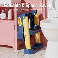 Kursi Toilet Bayi Plastik Terlaris dengan Tangga dan Cincin, Buatan China