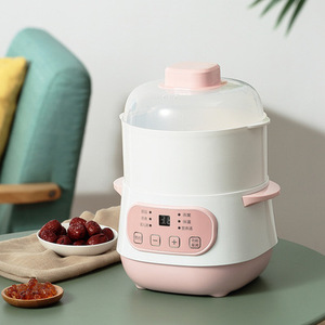 Cuisinière lente électrique portable multifonction 1L avec minuterie numérique, contrôle numérique, en plastique et céramique, pour la cuisson vapeur, la soupe de nid d'oiseau, les femmes enceintes, sous vide - Product Image 4