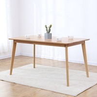 Ensemble de table à manger en bois massif pour 4 à 6 personnes, mobilier de restaurant personnalisé, fabrication OEM, ensemble moderne pour cuisine et salle à manger