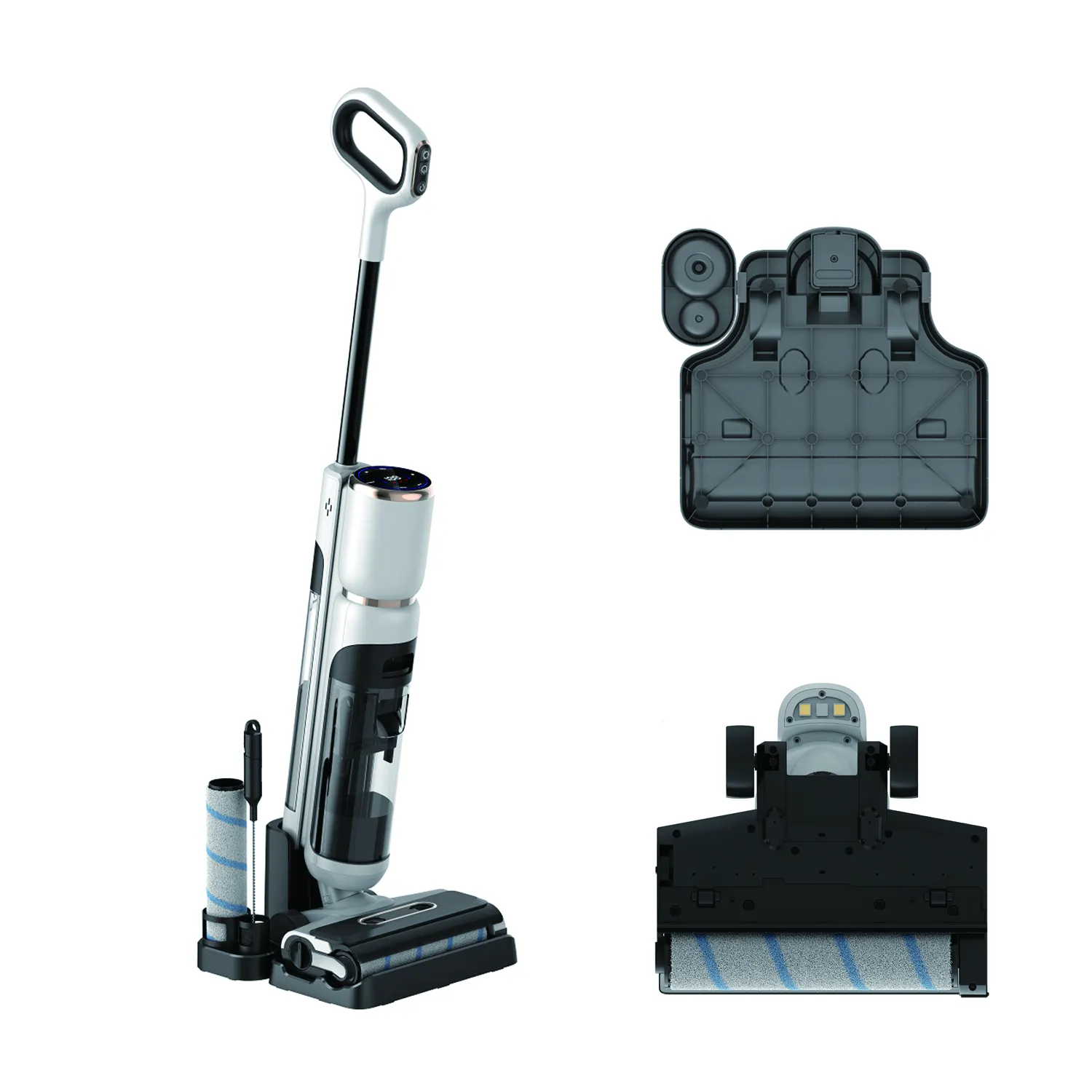 直立したコードレス掃除器具セルフクリーニング付きウェットおよびドライ掃除機モップ床掃除用の床掃除モップ