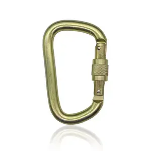 Carabiner Schnapphaken für Kletterwerk hochwertig oval 45KN drehbarer Verschluss Stahl-Metallkarabiner 114 × 71,6 mm Jinong 260 g