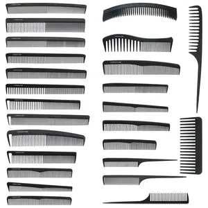 Free samples Wholesale high quality professional carbon fibre comb high heat resistant static free hair comb salon barbers comb