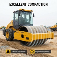 Compacteur vibrant routier robuste de 14 tonnes pour projets de construction en asphalte et en terre