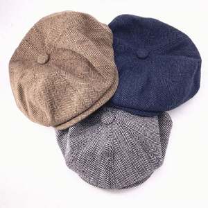 Spring Fall Autumn Winter Beret Gatsby <b>Flat</b> <b>Cap</b> Hat Western Retro Fashion Street European Trend Woman <b>Men</b> Newsboy Hat - Product Image 2