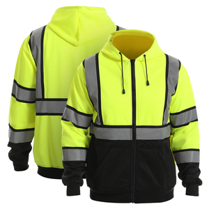 Sweat-shirt de travail haute visibilité en polyester avec logo personnalisé, vêtements de travail réfléchissants pour la construction, en vente - Product Image 1
