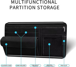 <span class=keywords><strong>Astuccio</strong></span> Porta Occhiali Classico Personalizzato con Cerniera, Borsa Portaoggetti Personali, Porta Patente, Porta Penne, Porta Carte Bancarie, Porta Soldi in Pelle PU, Porta Occhiali da Sole per Auto - Product Image 3