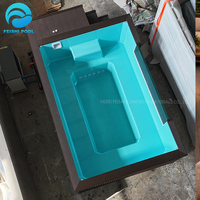 Piscine hors sol en fibre de verre de qualité supérieure, personnalisée, de 40 pieds sur 20 pieds, avec spa jacuzzi, grande piscine résistante aux UV pour jardin