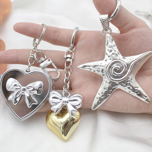 Bán buôn tùy chỉnh thép không gỉ gương DIY vòng trái tim ảnh mề đay quyến rũ engravable trống Keychain Quà Tặng vật liệu kim loại - Product Image 5