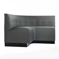 Vente en gros de canapé en cuir PU au design moderne banc à boutons pour restaurant, café, discothèque, banc à panneaux pour sièges de luxe