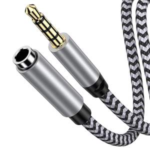 Câble d'extension d'écouteur mâle à mâle de 3.5mm adapté aux écouteurs, IPhone, IPad, Smartphones, tablettes, lecteurs multimédias - Product Image 1