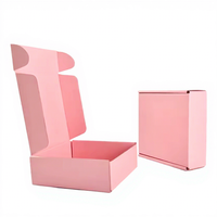 Cajas de Cartón Corrugado Asépticas con Logotipo Personalizado al por Mayor, Embalaje para Envío Minorista, Tipo Carpeta con Laminado Mate y Relieve para Ropa