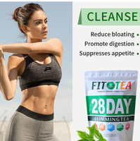 Sachets de thé décaféiné détoxifiant et amincissant 28 jours, 100% herbes naturelles, faible MOQ, 28 sachets de 3g, pour la digestion et la purification