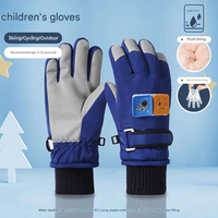 Gants d'hiver unisexes pour enfants, ski et snowboard, imperméables, compatibles écran tactile, isolés, avec poignet réglable en velcro, pour les enfants de 4 à 12 ans