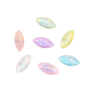 Marquise Crystal Glass Rhinestones <b>Flat</b> Back Colorful DIY Nail Art Accessories Bling Bling Wearable Decorations - Product Image 5