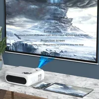 Projecteur M7 LED à lentille tout verre Correction trapézoïdale 300 lumens ANSI Résolution 1080p Home Cinéma Android Portable WiFi