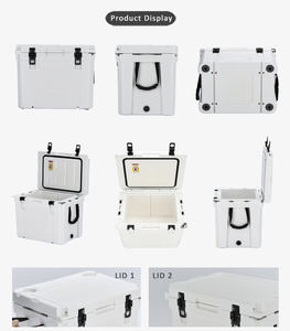 Glacière rotomoulée commerciale Boright 55QT, robuste, en LLDPE, avec kit de roues en option, pour le camping en plein air, les aventures à la plage - Product Image 5