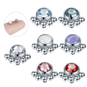 Stainless Steel Dermal Anchor Top Micro Dermal Piercings <strong>Skin</strong> Diver Crystal <strong>Gem</strong> Surface Piercings Safe Implanted Sexy <strong>Jewelry</strong> - Product Image 1