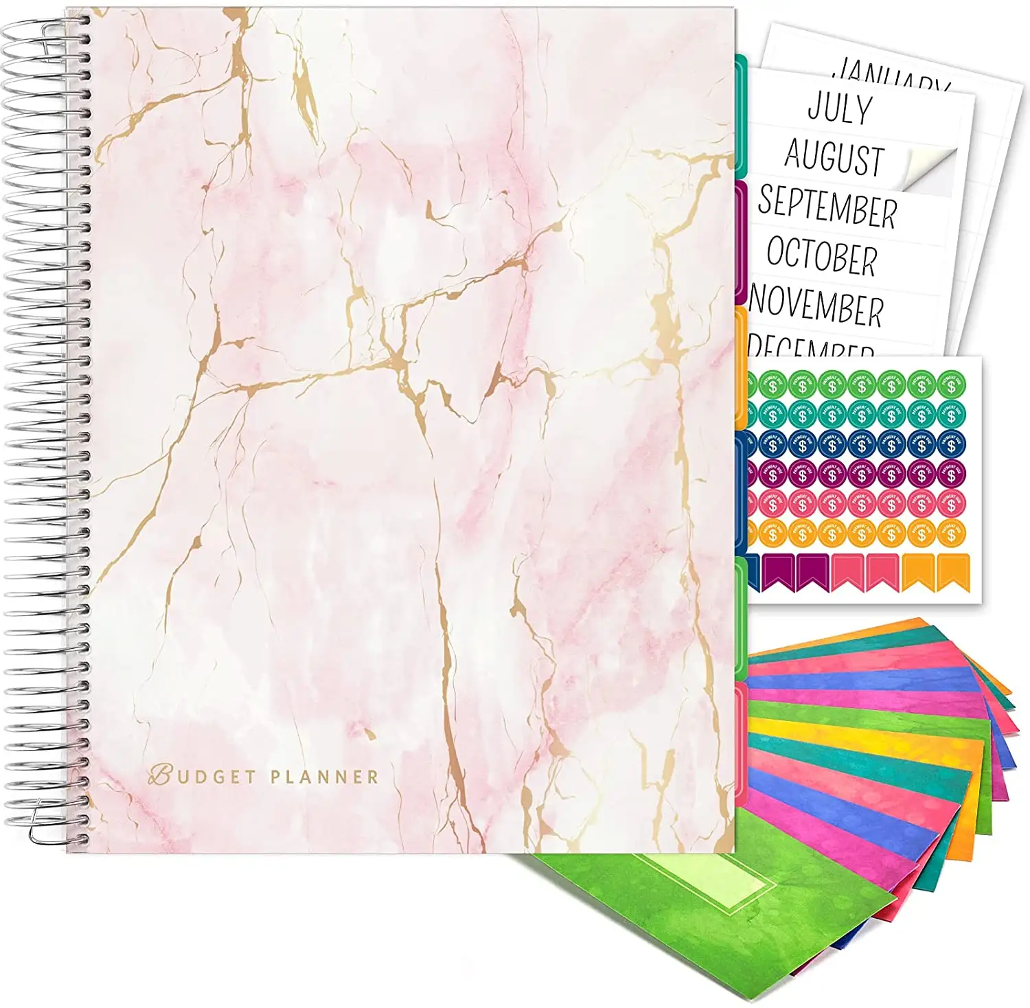 2023 Budget Planner Notebook With 12 Envelopes Pockets Financial Planners and Notebooks Custom to Control Your Money