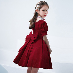 Robes de demoiselle d'honneur rouges de haute qualité pour filles, robes de fête blanches pour enfants, vêtements de princesse pour mariage - Product Image 6