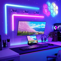 Luz de Pared Inteligente RGB, Multicolor, con Sincronización Musical, Luz Ambiental LED para Juegos, Baile, Escenario, Dormitorio, Fondo