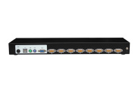 Commutateur KVM IP combiné 8 ports/16 ports DB-15, prise en charge USB + VGA, console locale, touches de raccourci OSD, tiroir KVM IP, montage en rack 1U, en stock