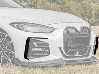 Kit décoratif de pare-chocs avant pour BMW Série 4 G22 G23, style SQ, garnitures d'admission en fibre de carbone sèche