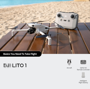 Drone Lito 1 pour débutants avec caméra 4K HDR, nacelle 4 axes, GPS, pliable, télécommande, moteur brushless, retour intelligent, version globale - Product Image 1