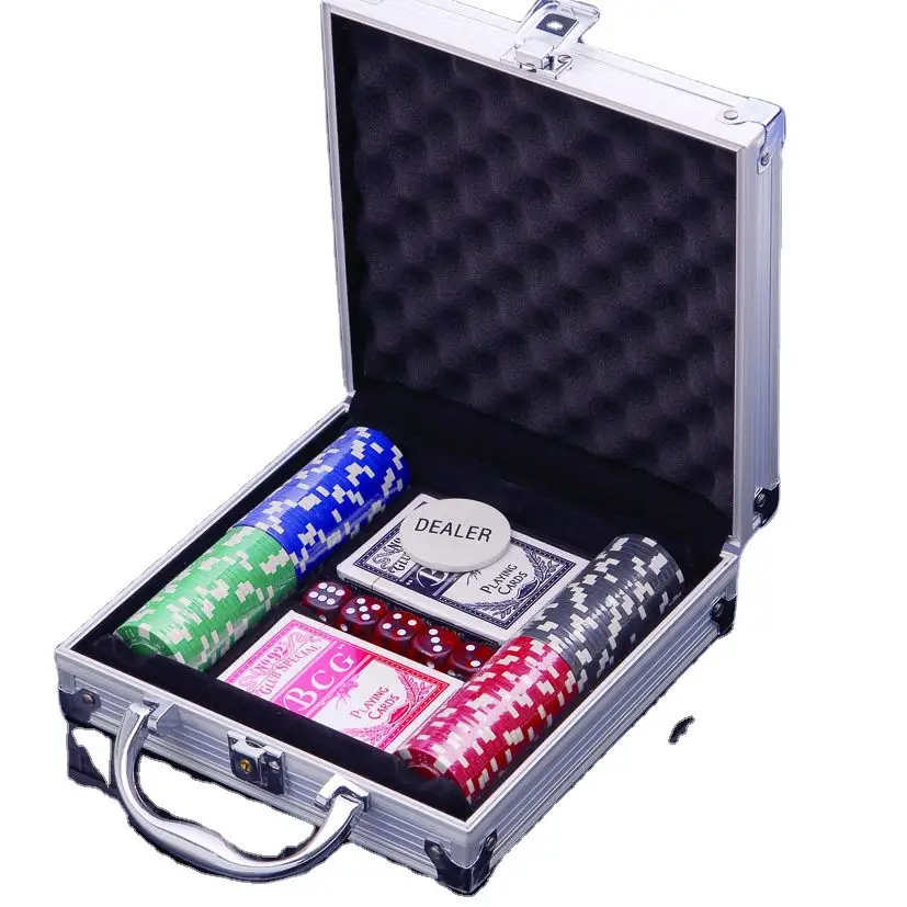 Wholesale Texas Poker Chip Set 100 Pcs Casino Poker Chips Aluminum Case