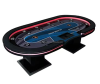 Successeur personnalisé professionnel 10 places Poker Baccarat Casino Machines de table de tir à sous 21-MDF Matériel avec fonction de stockage