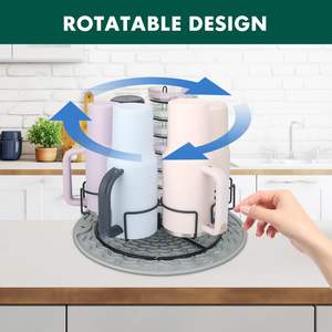 Organisateur de bouteille d'eau support de séchage pour porte-gobelet Stanley 40oz gobelet 360 rotatif pour Stanley Owala Yeti Simple Morden Cup - Product Image 6