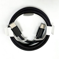 Cable de Datos USB-C a USB-C, Cable Rápido Tipo-C a Tipo-C de 60w para iPhone 15-17, Cable de Carga y Datos Trenzado para Teléfono Móvil y Portátil